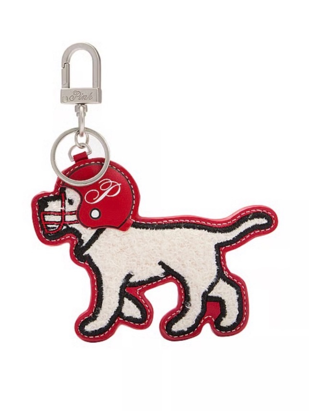 NWT Victoria Secret Game Day Dog Keychain Charm